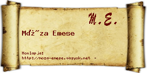 Móza Emese névjegykártya